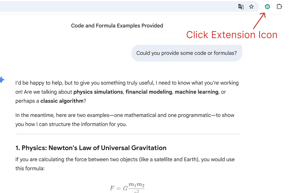 Install and Open Extension