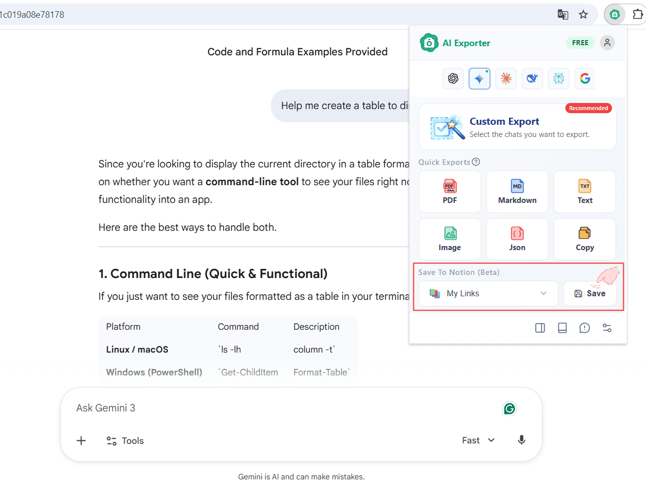 Click Save to destination